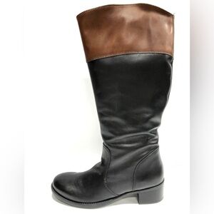 David Tate Womens Rider Knee High Boots Black Leather Size 9.5N